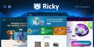 Ricky Pet Shop Care WooCoomerce Theme 2.18破解版主题
