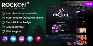 Rockon Night Club WordPress Theme With AI Content Generator 2.2.7破解版主题