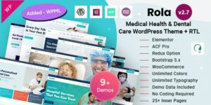 Rola Medical Health Dental Care Elementor WordPress Theme 2.7破解版主题