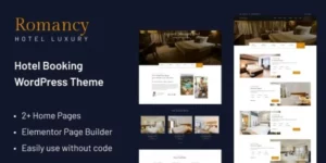 Romancy Hotel Booking WordPress Theme 1.1.0破解版主题
