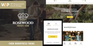 Rosewood | Eco Organic Farming Agricultural WordPress Theme 1.3.7破解版主题