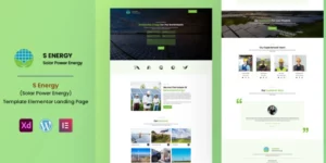 S Energy Solar Renewable Energy Services Elementor Landing Page 1.0破解版主题