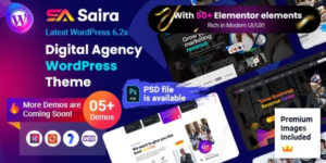 Saira Digital Agency WordPress Theme 1.0.7破解版主题
