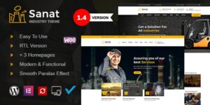 Sanat Factory Industry WordPress Theme 1.7.1破解版主题