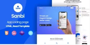 Sanbi App Landing Page WordPress Theme 1.0破解版主题