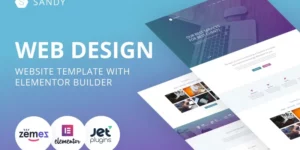 Sandy Web Design Website Template with Elementor Builder WordPress Theme 1.0.1破解版主题