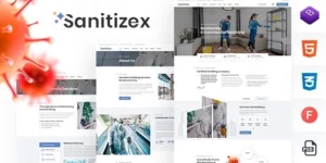 Sanitizex Sanitizing and Cleaning Services WordPress Theme 1.2破解版主题
