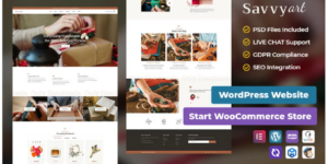 SavvyArt – Handmade Crafting Best of Conversion-Friendly WooCommerce Theme 1.0.0破解版主题