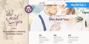 SheSaidYes Engagement Wedding WordPress Theme 1.3破解版主题