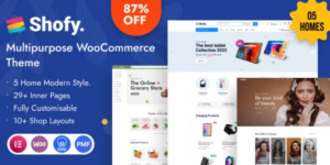Shofy Highly Customizable WooCommerce WordPress Theme + RTL 1.1.4破解版主题