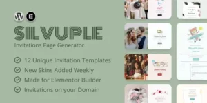 Silvuple Online Invitations Maker (Addon For Elementor) 1.0.1破解版插件