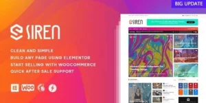 Siren News Magazine Elementor WordPress Theme 1.0.4破解版主题