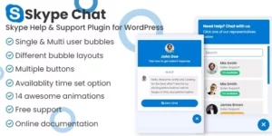 Skype Chat Support Pro WordPress Plugin 1.1.1破解版插件