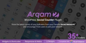 Social Counter Plugin for WordPress Arqam 2.6.2破解版插件