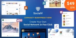 SocialV Social Network and Community BuddyPress Theme 2.0.4破解版主题