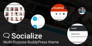 Socialize: Multi-Purpose BuddyPress Theme 2.43.5破解版主题