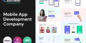 Softwer Mobile App Development Company Website Template WordPress Theme 1.0.0破解版主题