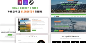 Solarwind Solar Energy and Wind WordPress Elementor Theme WordPress Theme 1.0.0破解版主题