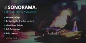 Sonorama Music Band Musician WordPress Theme 2.5破解版主题