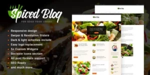 Spiced Blog A Crisp Recipes Food Personal Page WordPress Theme 1.5.4破解版主题