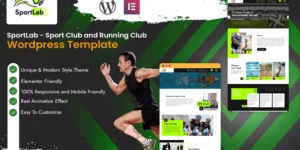 SportLab Sport Club and Running Club WordPress Template WordPress Theme 1.0.0破解版主题