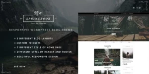 Springbook Responsive WordPress Blog Travel Photography Theme 1.0.1破解版主题