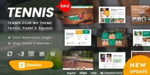 Spyn Tennis Club WordPress Theme 1.2破解版主题