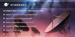 Stardust Multi-Purpose Portfolio WordPress Theme 3.1破解版主题