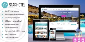 Starhotel Hotel WordPress Theme 3.0.5破解版主题