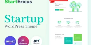 StartEricus Clean and Minimalistic Startup Landing Page WordPress Theme 1.0.0破解版主题