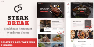 SteakBreak Meat Restaurant WordPress Theme 1.3破解版主题