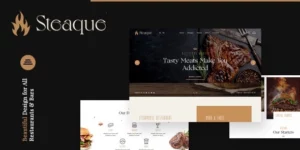 Steaque | Restaurant and Cocktail Bar WordPress Theme 1.0.0破解版主题