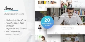 Strix Multipurpose Business Agency WordPress Theme 1.0.3破解版主题