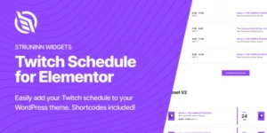 Struninn Twitch Schedule Elementor Widget 1.0.0破解版插件