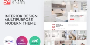 Style Vision Interior Design Multipurpose Modern WordPress Elementor Theme WordPress Theme 1.0.1破解版主题