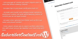 Subscriber Content Lock for WordPress | Newsletters 1.0.0破解版插件