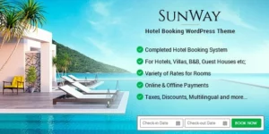 Sunway Hotel Booking WordPress Theme 6.2破解版主题