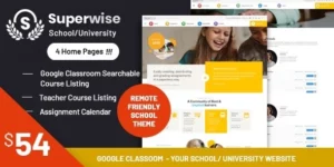 Superwise Modern Education and Google Classroom WordPress Theme 2.9.3破解版主题