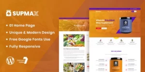 Supmax Health Supplement WordPress Theme 1.0破解版主题