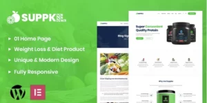 Suppke Health Supplement WordPress Theme 1.0.0破解版主题