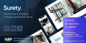 Surety Finance WordPress Theme 1.0.0破解版主题