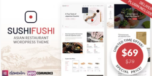 SushiFushi Japanese Asian Restaurant WordPress Theme 1.5破解版主题