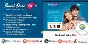 Sweet Date More than a WordPress Dating Theme 3.7.3破解版主题