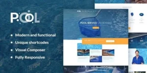 Swimming Pool Maintenance Cleaning Services WordPress Theme 1.1破解版主题