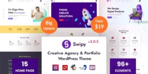 Swipy Creative Agency WordPress Theme 1.0.5破解版主题