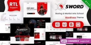 Sword Martial Arts Boxing WordPress Theme + RTL 2.1.3破解版主题