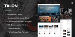 TALON RESPONSIVE WORDPRESS THEME 2.2.2破解版主题