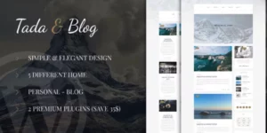 Tada Blog Personal Blog WordPress Template 1.3破解版主题