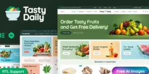Tasty Daily Grocery Store Food WooCommerce Theme 1.1破解版主题