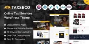 Taxseco Online Taxi Service WordPress Theme | Business 2.2.2破解版主题